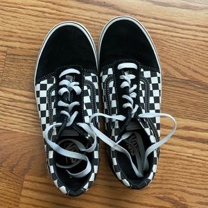 Back and white checkered vans